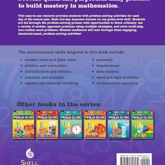 180 Days of Problem Solving for Fifth Grade – Build Math Fluency - BRAND NEW - Picture 2 of 5